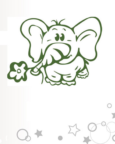 Elefante con flor